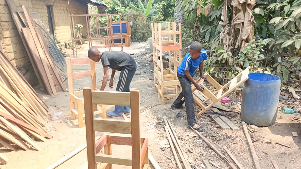 School furniture supplied to SAFRACOL Mbeme in Manyu